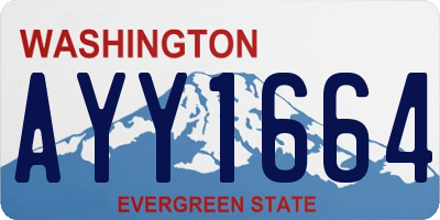 WA license plate AYY1664