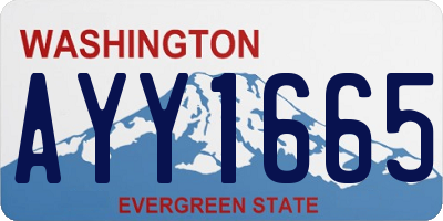 WA license plate AYY1665