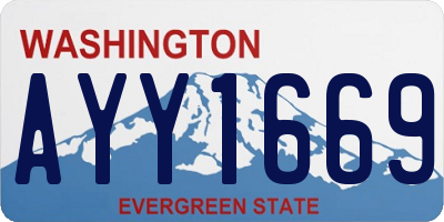 WA license plate AYY1669