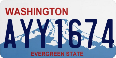 WA license plate AYY1674