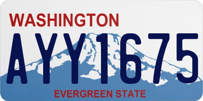 WA license plate AYY1675