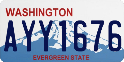 WA license plate AYY1676