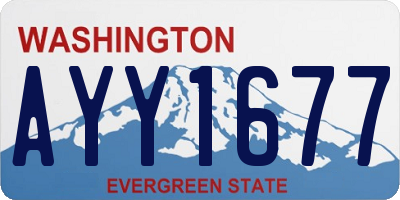 WA license plate AYY1677