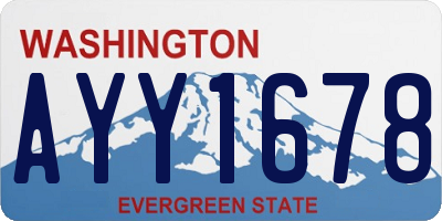 WA license plate AYY1678