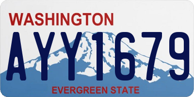 WA license plate AYY1679