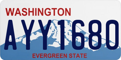 WA license plate AYY1680