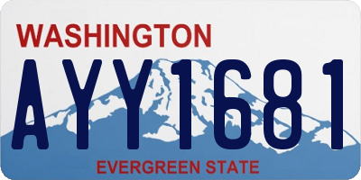 WA license plate AYY1681