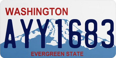 WA license plate AYY1683