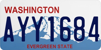 WA license plate AYY1684