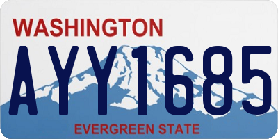 WA license plate AYY1685