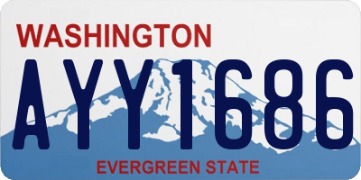 WA license plate AYY1686