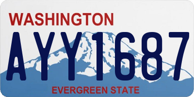 WA license plate AYY1687