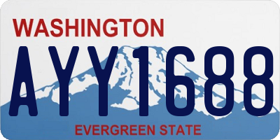 WA license plate AYY1688