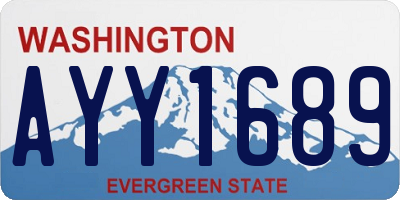 WA license plate AYY1689