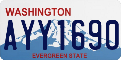 WA license plate AYY1690