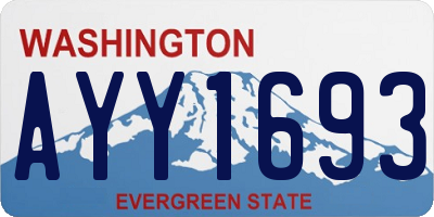 WA license plate AYY1693