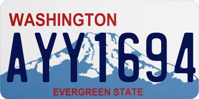 WA license plate AYY1694