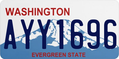 WA license plate AYY1696