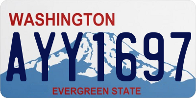 WA license plate AYY1697