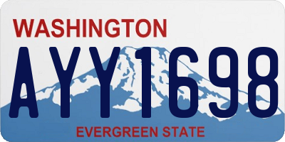 WA license plate AYY1698