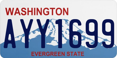 WA license plate AYY1699