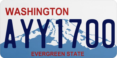 WA license plate AYY1700