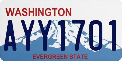 WA license plate AYY1701