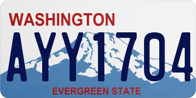 WA license plate AYY1704