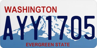 WA license plate AYY1705