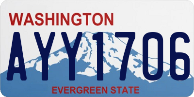 WA license plate AYY1706