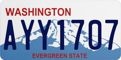 WA license plate AYY1707