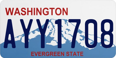 WA license plate AYY1708