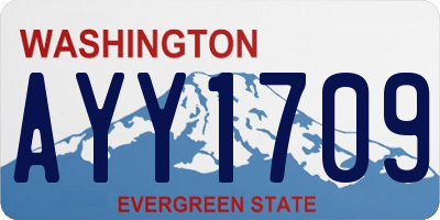 WA license plate AYY1709