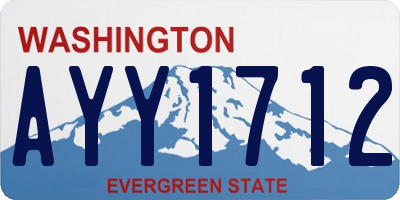 WA license plate AYY1712