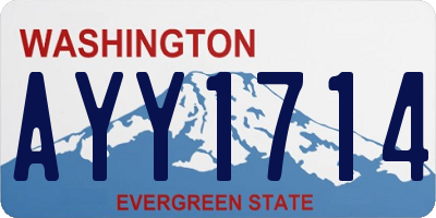 WA license plate AYY1714