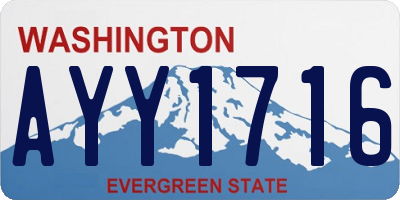 WA license plate AYY1716