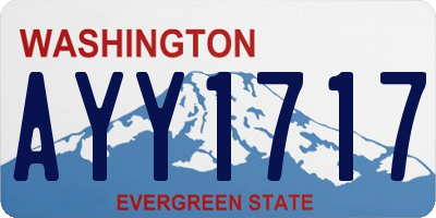 WA license plate AYY1717