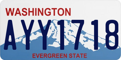 WA license plate AYY1718