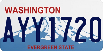 WA license plate AYY1720