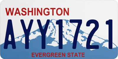 WA license plate AYY1721