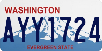 WA license plate AYY1724