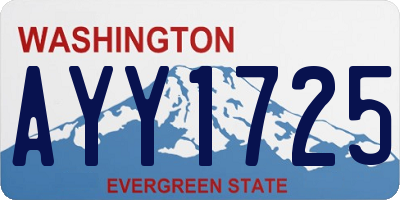 WA license plate AYY1725