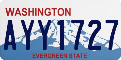 WA license plate AYY1727