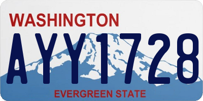 WA license plate AYY1728