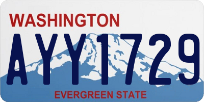 WA license plate AYY1729