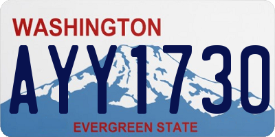 WA license plate AYY1730