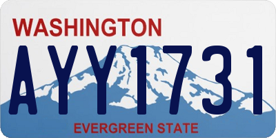 WA license plate AYY1731