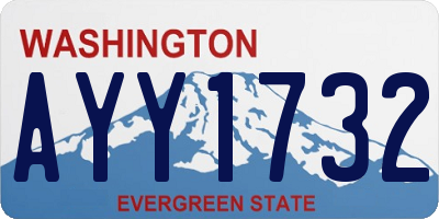 WA license plate AYY1732