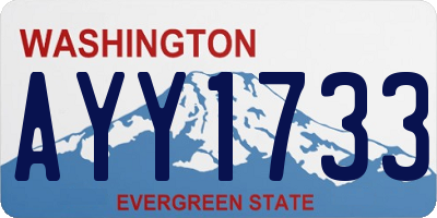 WA license plate AYY1733