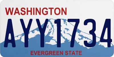 WA license plate AYY1734